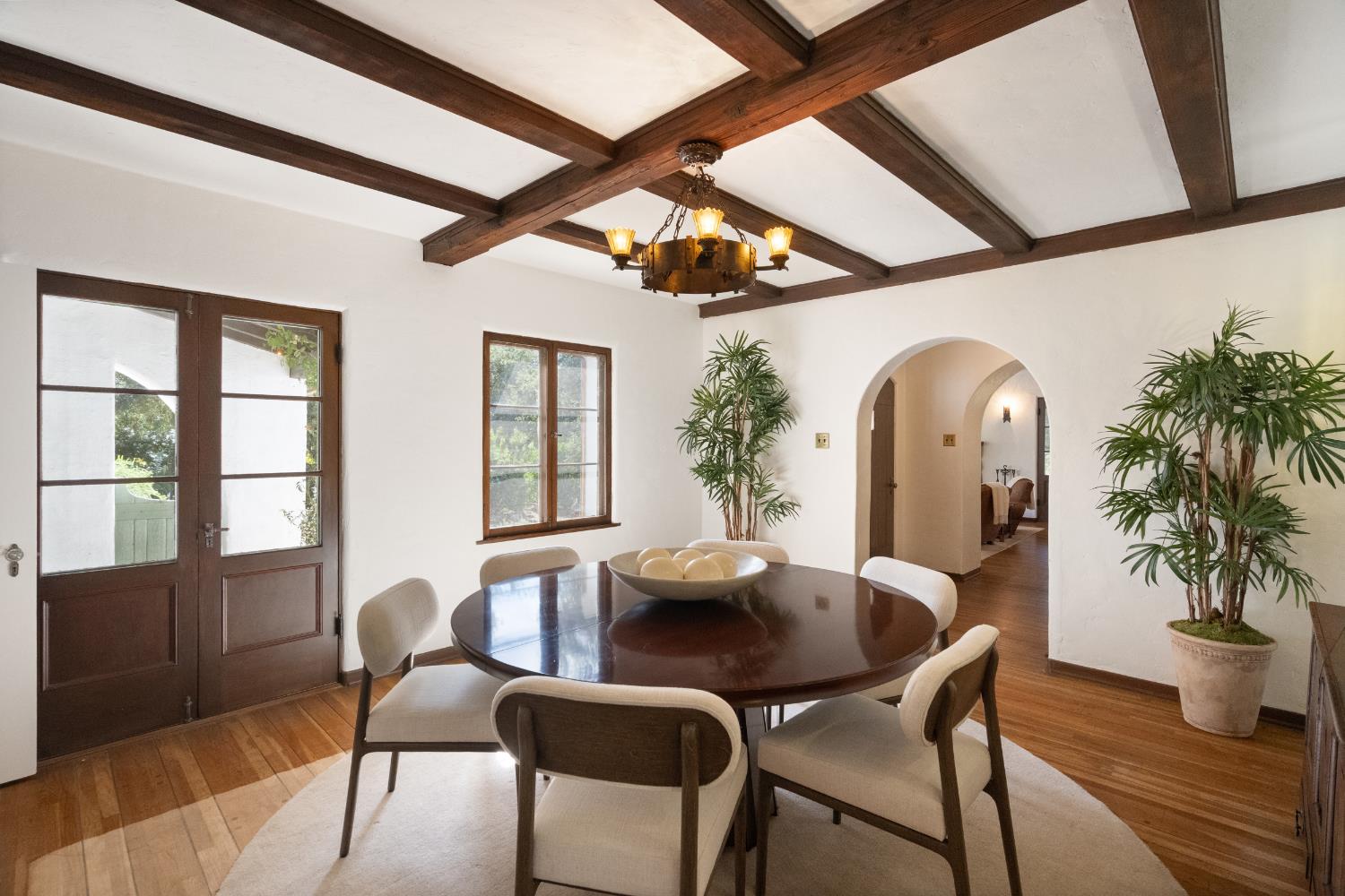 3935 Thacher Road Ojai, CA 93023 - Photo 15 of 50 a view of a dining room with furniture window and wooden floor