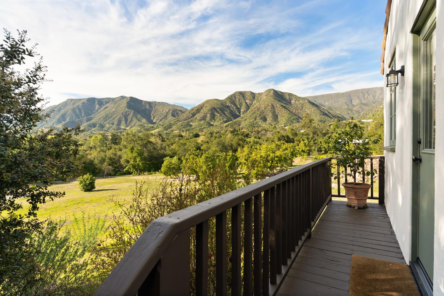 3935 Thacher Road Ojai, CA 93023 - Photo 37 of 50 a view of a balcony with an outdoor space
