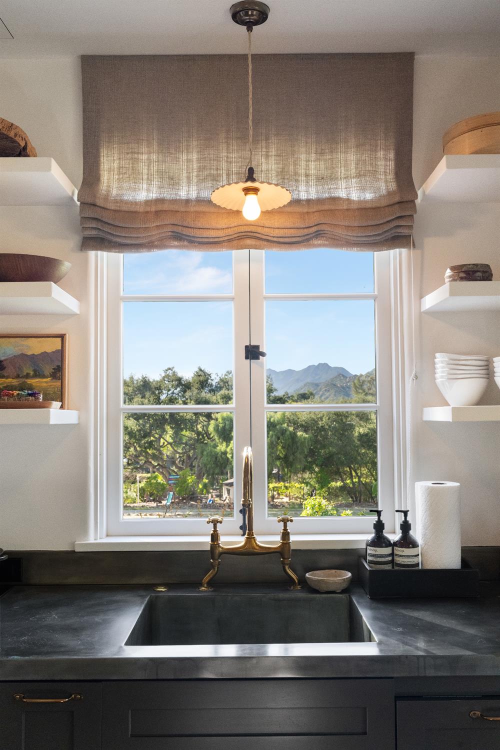 3935 Thacher Road Ojai, CA 93023 - Photo 39 of 50 a kitchen with a sink and a window