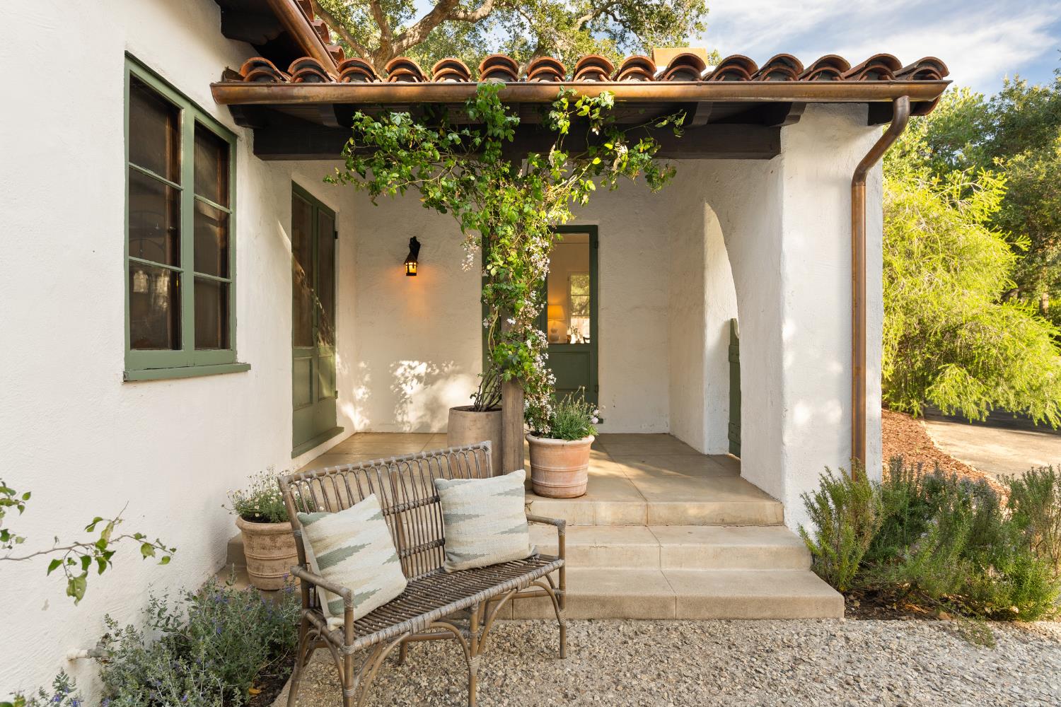 3935 Thacher Road Ojai, CA 93023 - Photo 8 of 50 a view of a house with a porch and furniture