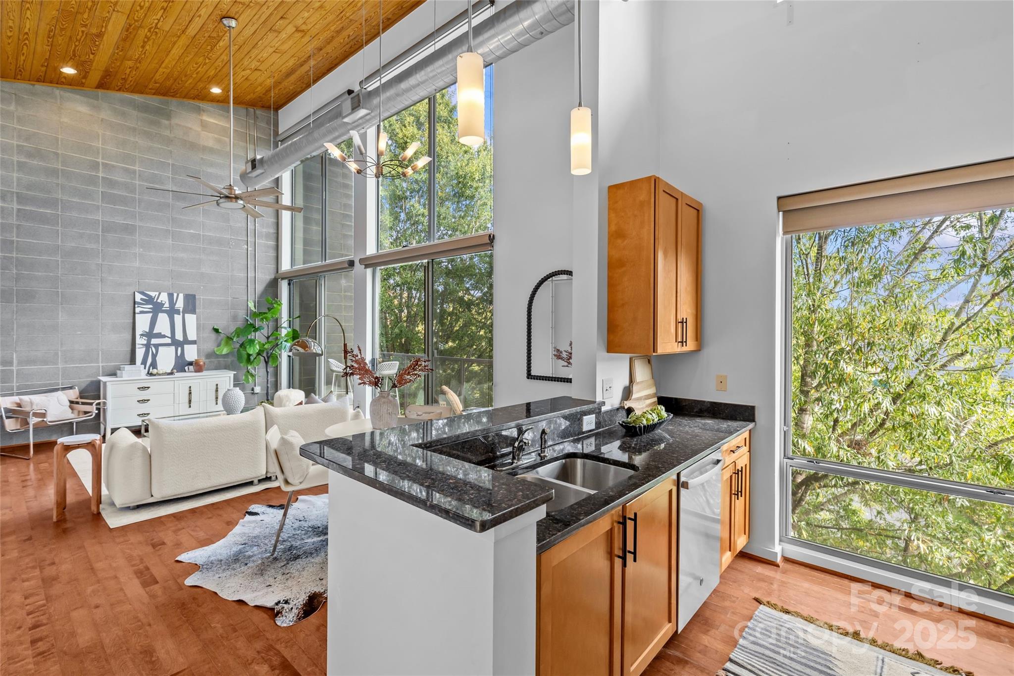 2116 McClintock Road, Unit 232 Charlotte, NC 28205 - Photo 27 of 48 a kitchen with sink and a large window
