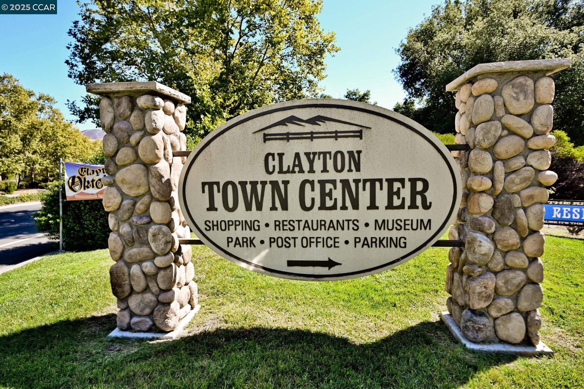 7 Atchinson Stage Road Clayton, CA 94517 - Photo 32 of 37 a view of a sign board with a garden