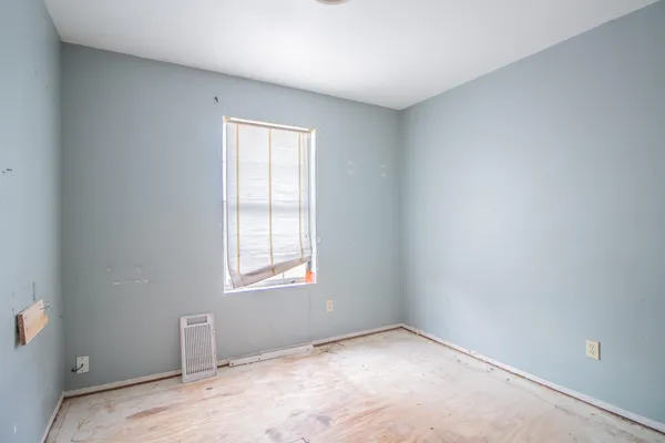 an empty room with a window