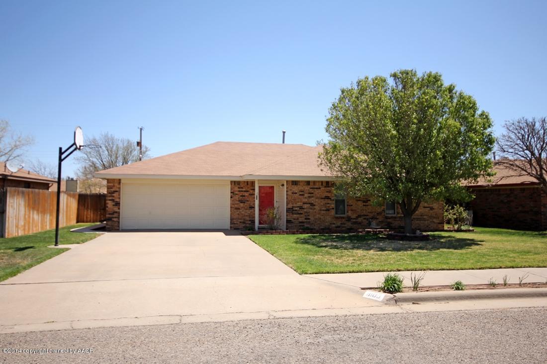 8105 Marni Trail Amarillo, TX 79110 - Photo 1 of 30 a front view of a house with a yard and garage