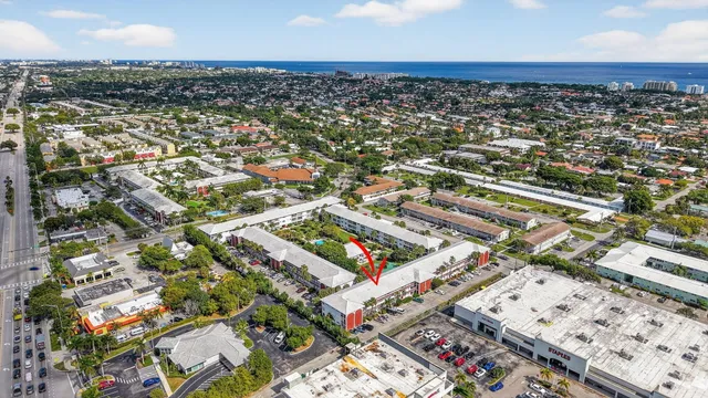 an aerial view of city