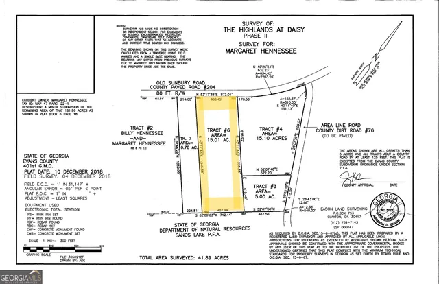 $195,000 | 0 Sunbury Road, Unit TRACT 6, Claxton, GA 30417