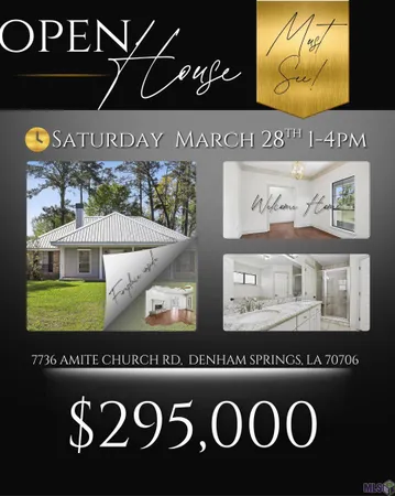 $295,000 | 7736 Amite Church Road, Denham Springs, LA 70706
