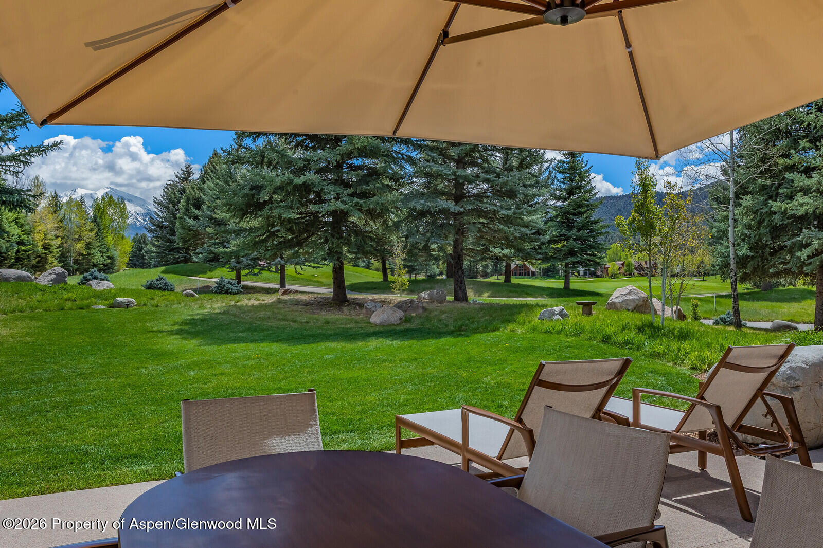38 Diamond A Ranch Road Carbondale, CO 81623 - Photo 100 of 158 Backyard, Patio with Fireplace, Dining
