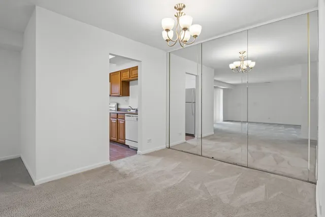 a view of a chandelier in a room