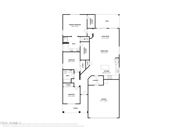 a view of an empty room with a garage