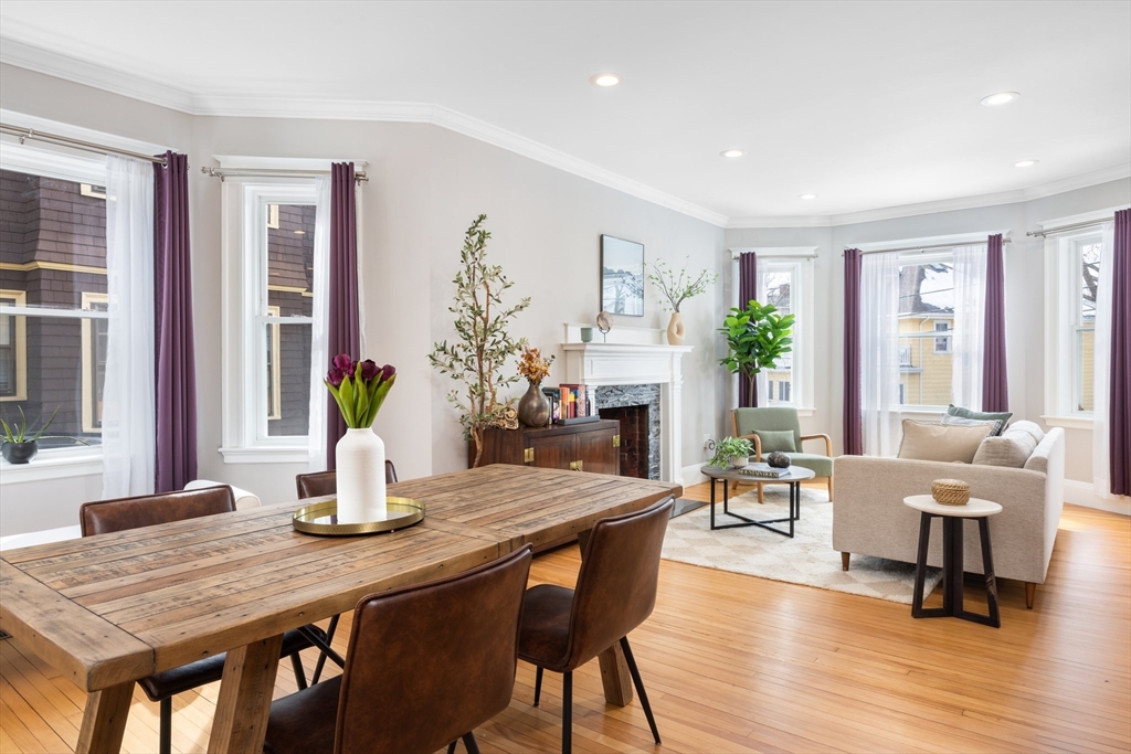 45 Bates Road, Unit 45 Watertown, MA 02472 - Photo 1 of 19 a dining room with furniture window and wooden floor