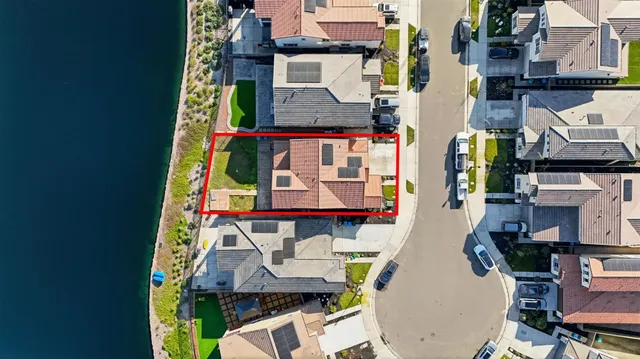 an aerial view of multiple house