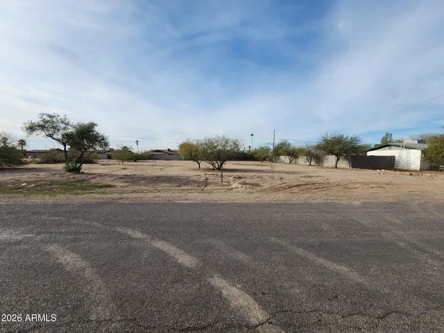 a view of a road with an outdoor space