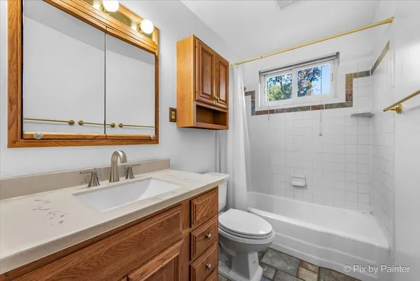 a bathroom with a sink a toilet and a bathtub