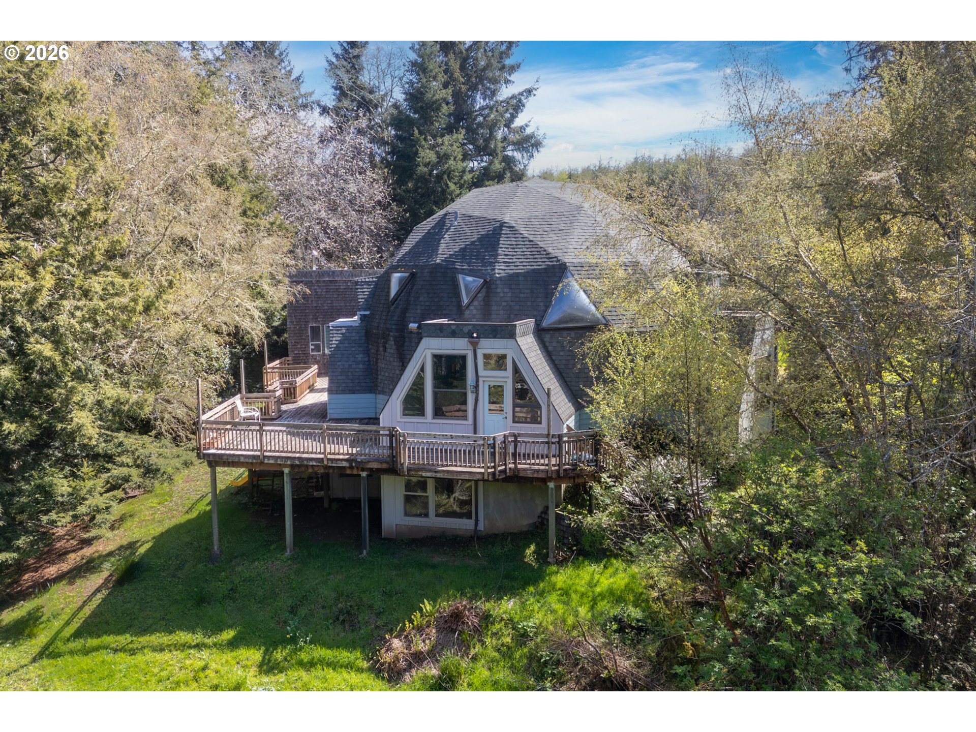 2500 Whiskey Creek Road Tillamook, OR 97141 - Photo 33 of 46 a aerial view of a house with a yard