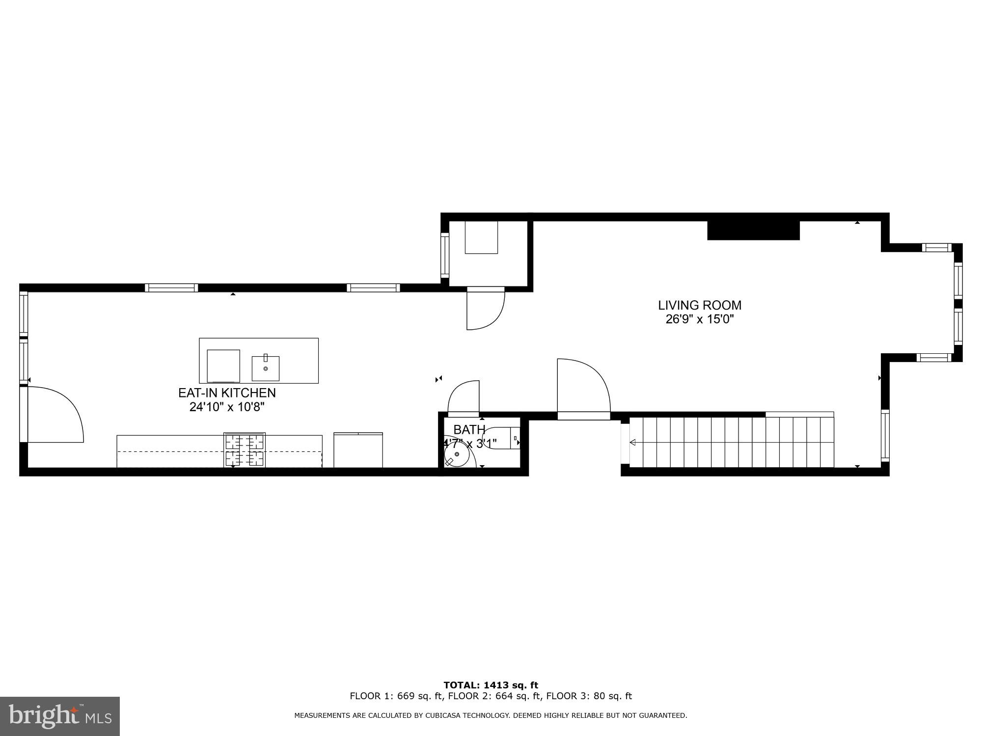 16 R Street Northwest, Unit 2 Washington, DC 20001 - Photo 31 of 32 First Floor Floorplan