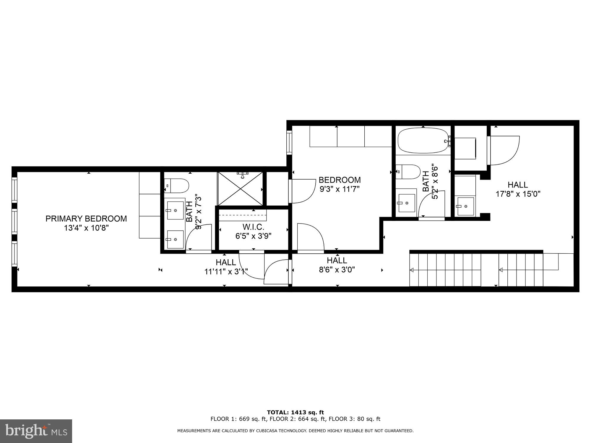 16 R Street Northwest, Unit 2 Washington, DC 20001 - Photo 32 of 32 Second Floor Floorplan