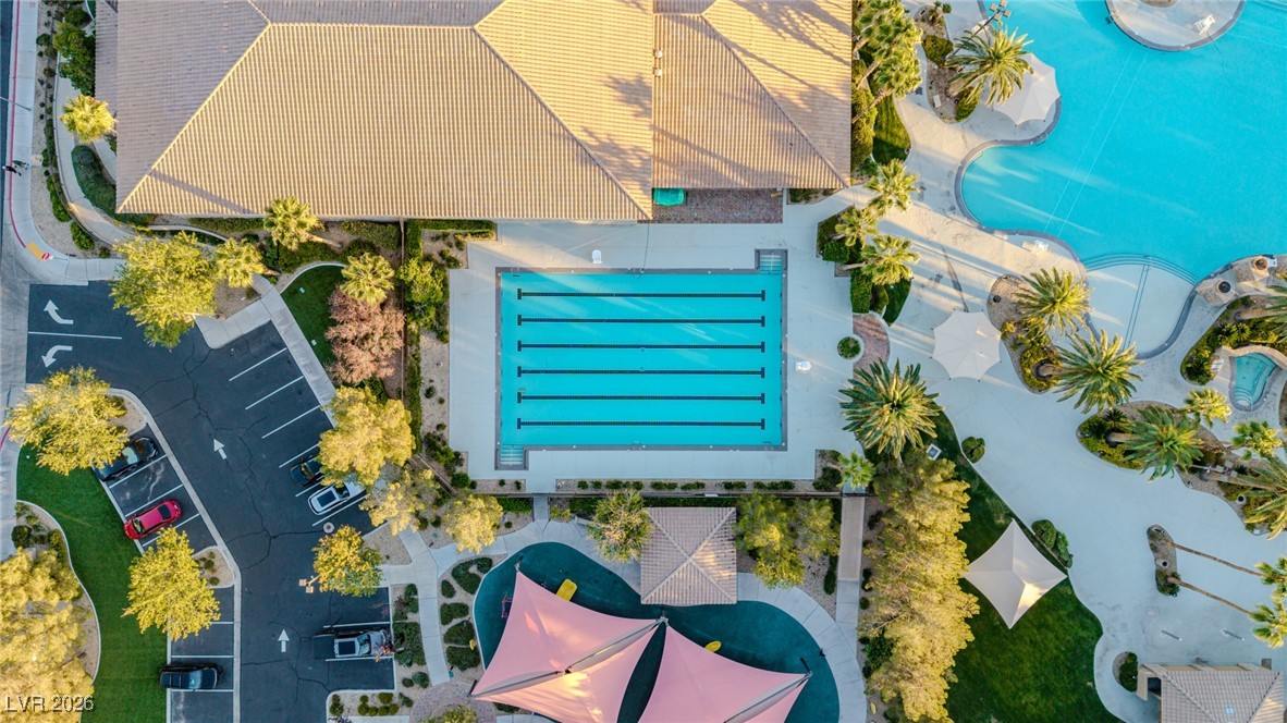 135 Broken Putter Way Las Vegas, NV 89148 - Photo 36 of 40 Drone / aerial view of a pool