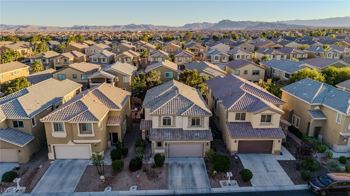135 Broken Putter Way Las Vegas, NV 89148 - Photo 39 of 40 Aerial view of residential area with a mountainous background