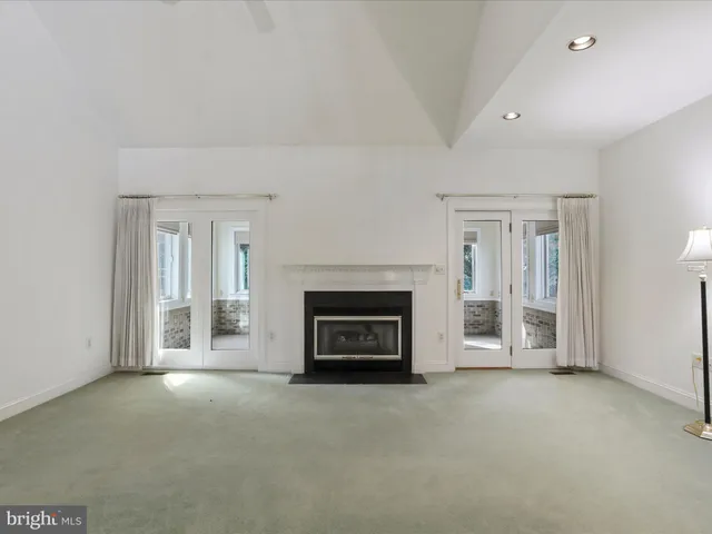 a view of a livingroom with a fireplace