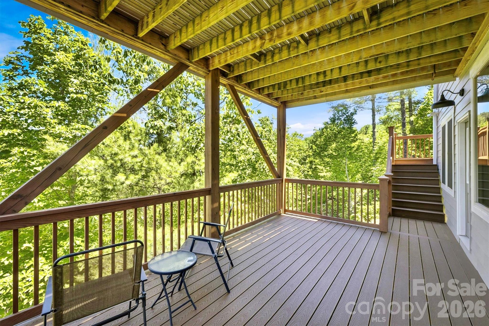5564 Table View Lane Lenoir, NC 28645 - Photo 27 of 48 a view of balcony with wooden floor
