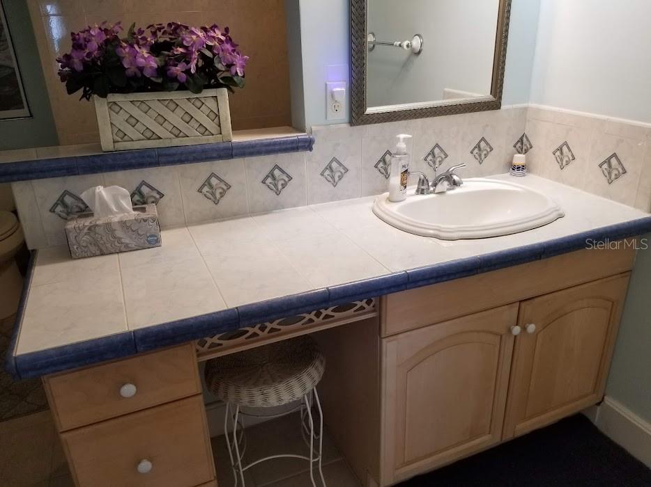 13650 Gulf Boulevard, Unit 304 Madeira Beach, FL 33708 - Photo 44 of 63 a bathroom with a sink and a mirror