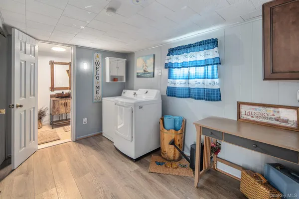 a room with furniture and cabinets