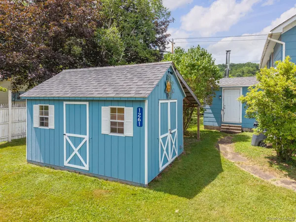 aerial view of a house