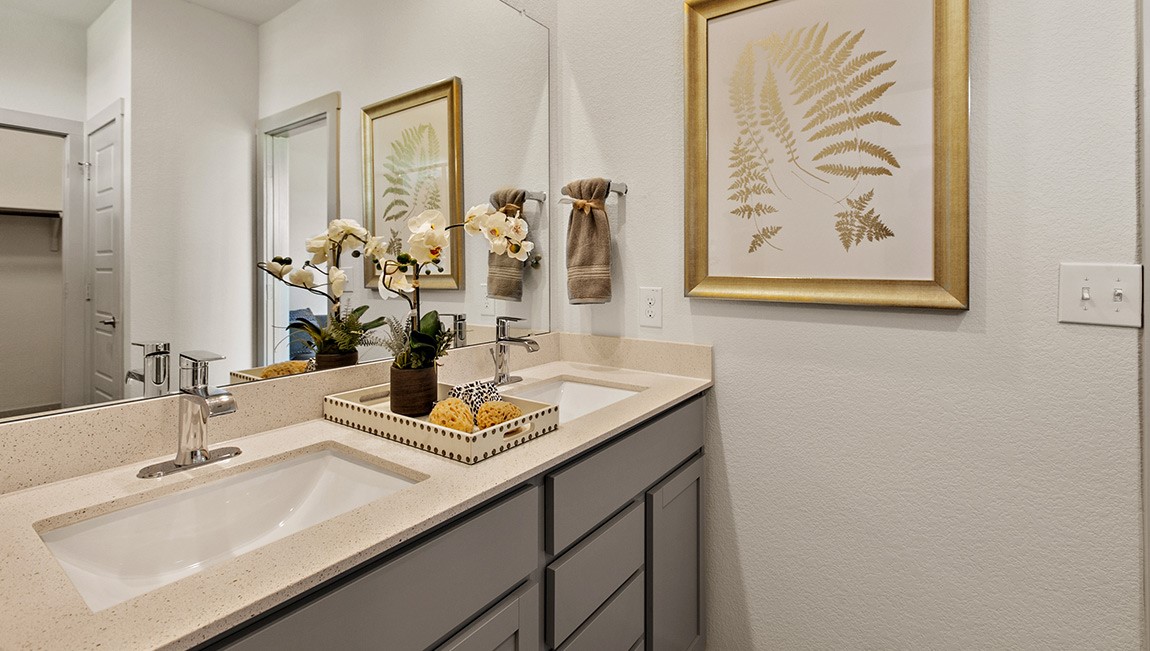 4712 Oxgang Drive Pflugerville, TX 78660 - Photo 20 of 33 a bathroom with a sink and a mirror