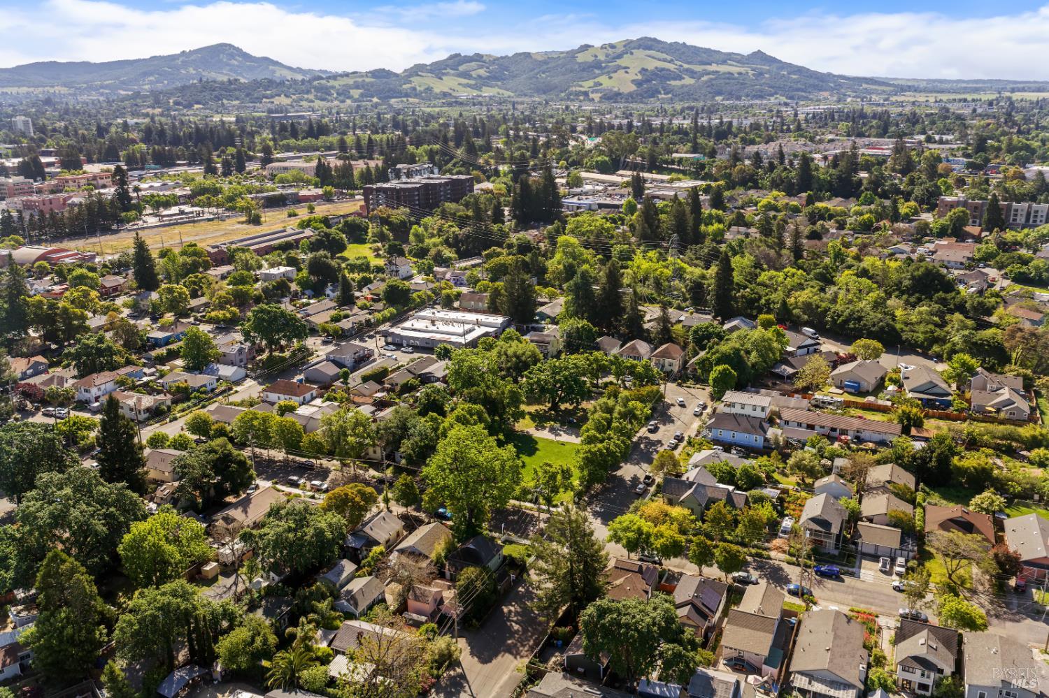 227 Hewett Street Santa Rosa, CA 95401 - Photo 70 of 73 drone shots of neighborhood