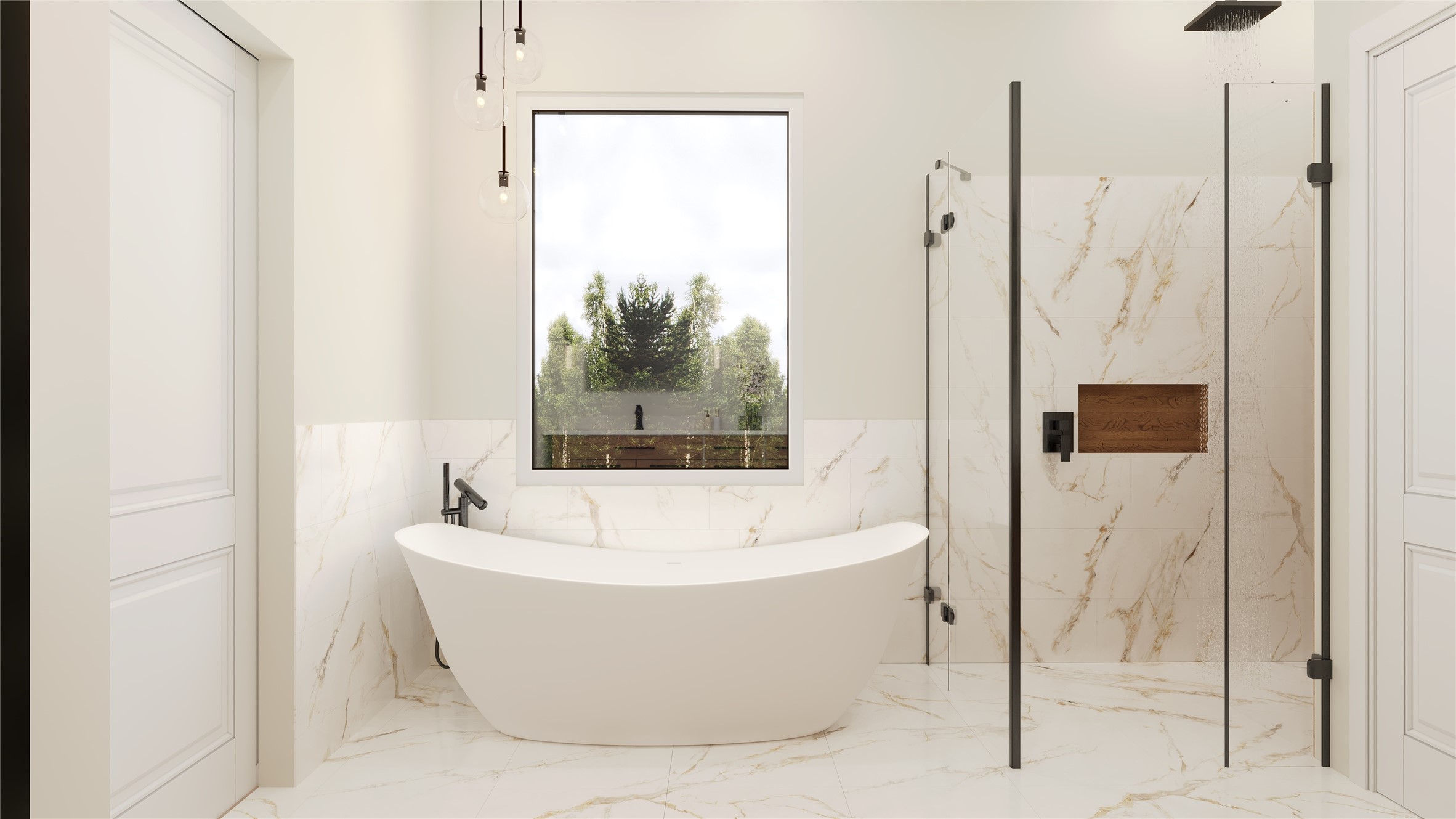 1207 Collier Street Houston, TX 77023 - Photo 5 of 12 a white bath tub sitting next to a shower