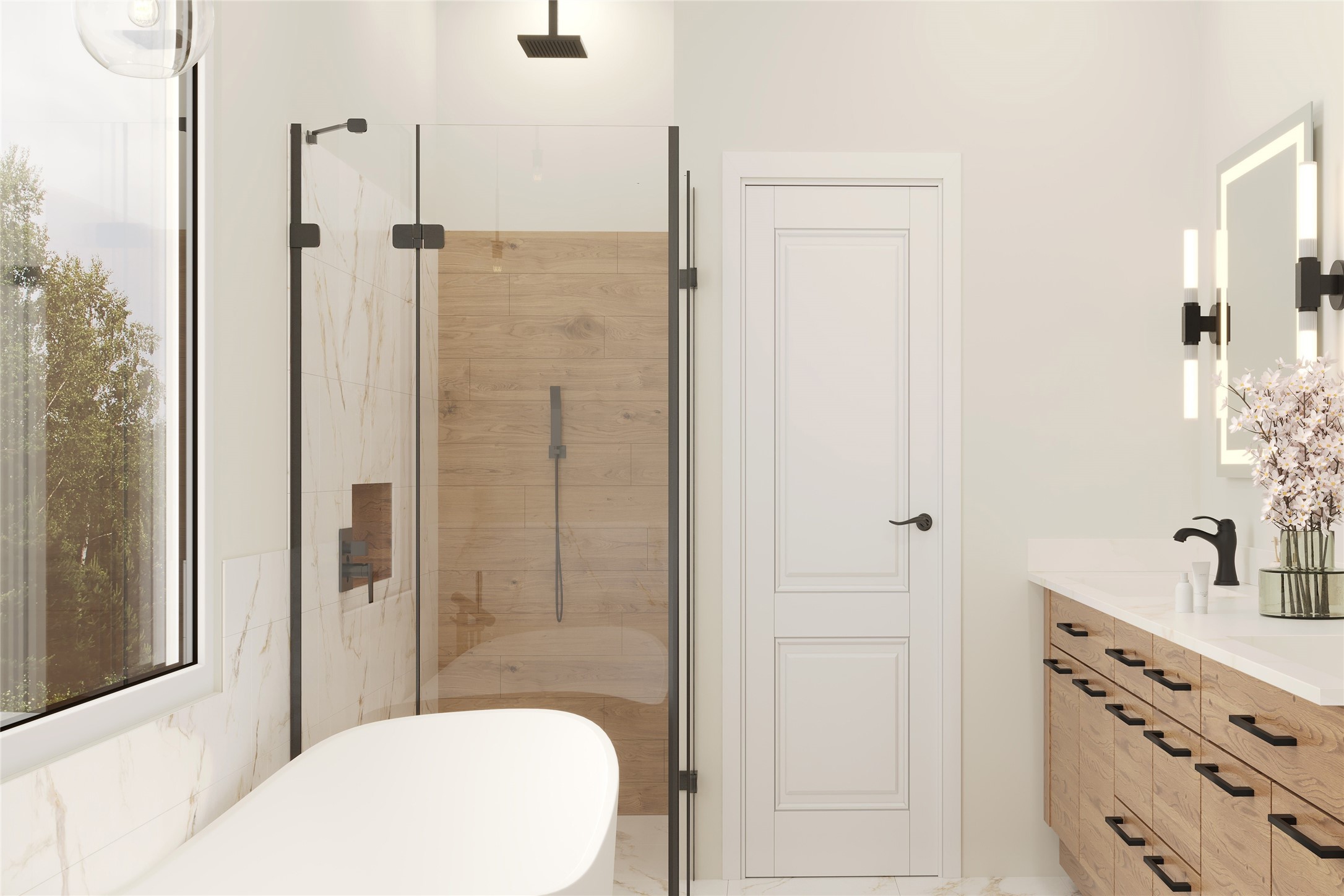 1207 Collier Street Houston, TX 77023 - Photo 6 of 12 a bathroom with a sink a toilet and shower