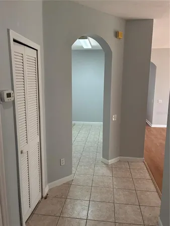 a view of a bathroom with closet