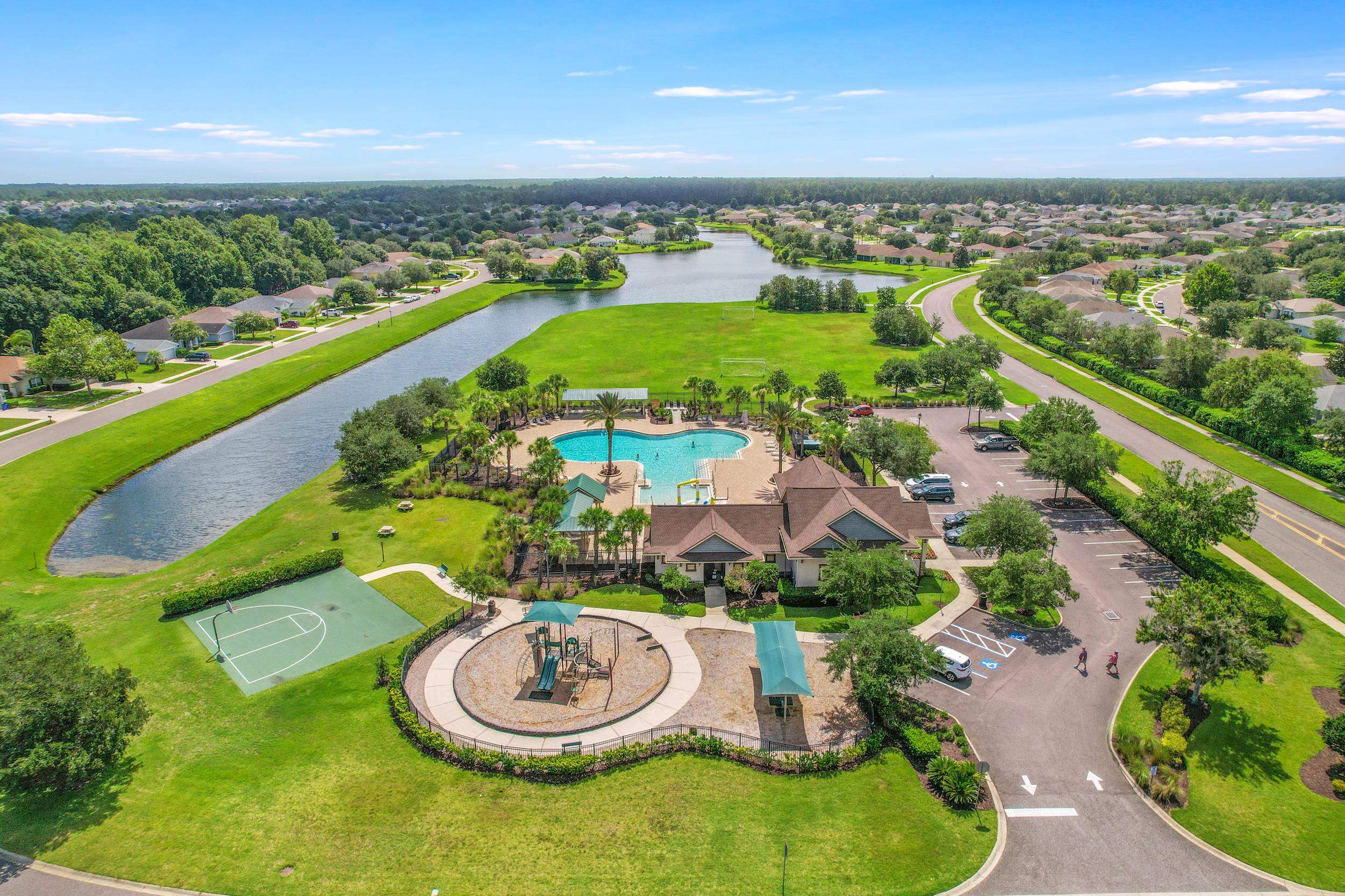 891 Wynfield Circle St. Augustine, FL 32092 - Photo 35 of 37 an aerial view of a house with outdoor space pool patio and outdoor seating