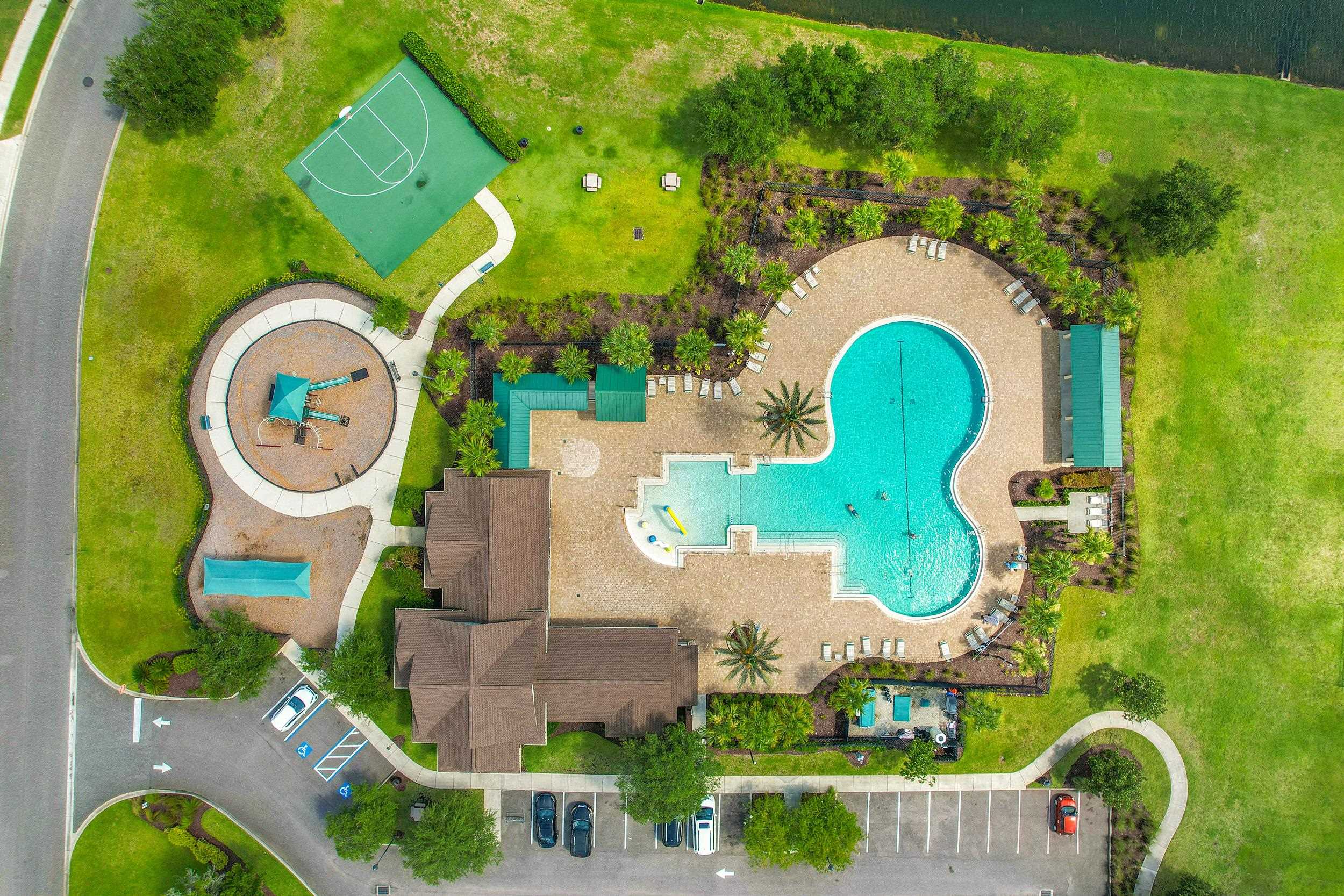 891 Wynfield Circle St. Augustine, FL 32092 - Photo 37 of 37 an aerial view of a house with swimming pool and chairs