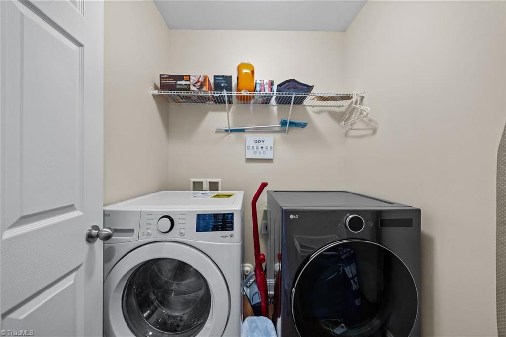 3464 Basalt Court High Point, NC 27265 - Photo 27 of 40 Dedicated laundry room with shelving for storage and organization — practical and efficient.