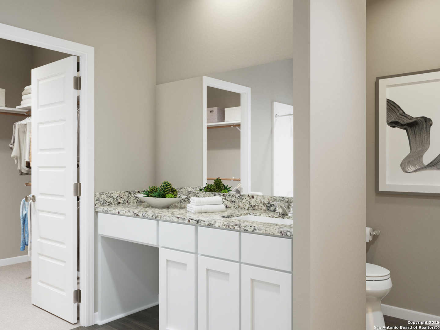 13631 Helton Pass St. Hedwig, TX 78152 - Photo 15 of 36 a bathroom with a sink and a mirror