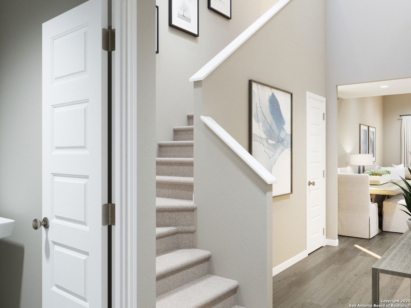 13631 Helton Pass St. Hedwig, TX 78152 - Photo 6 of 36 a view of a hallway with white walls and entryway