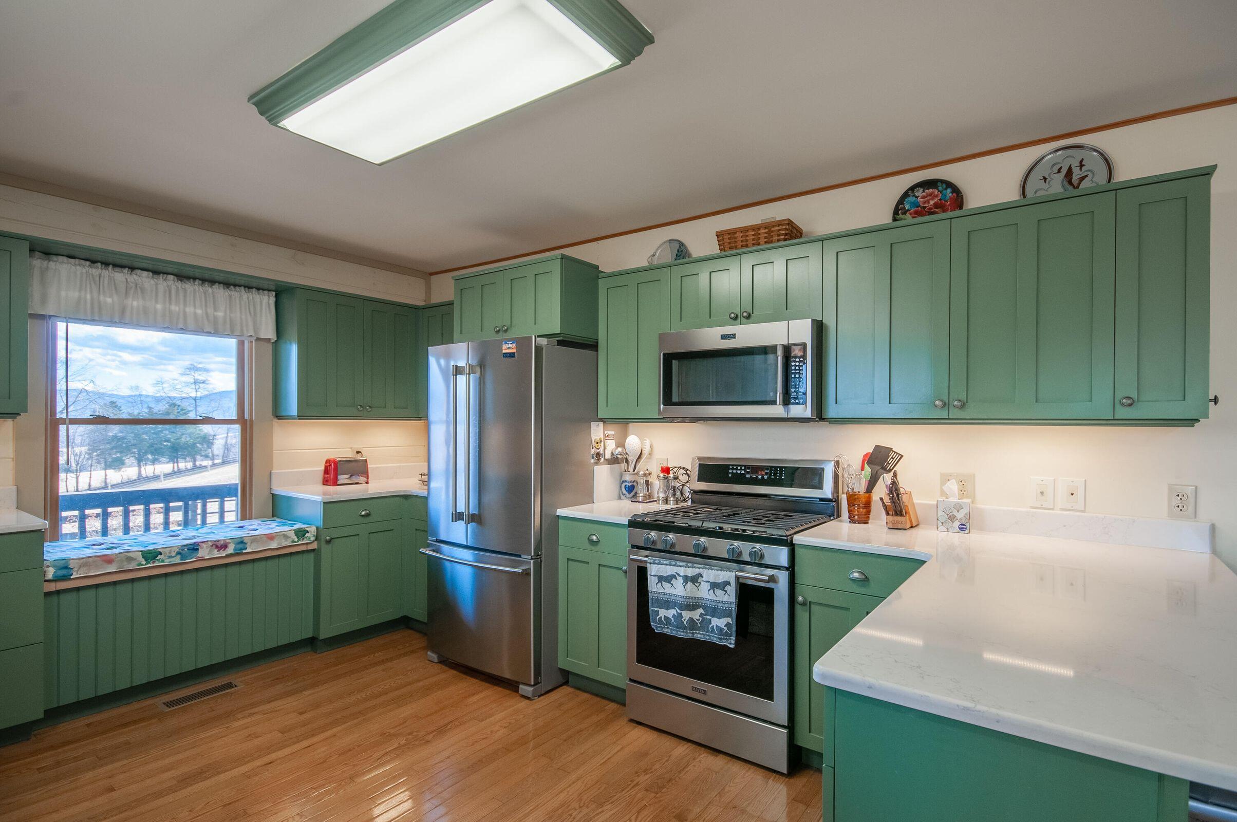 80 Good View Drive Raphine, VA 24472 - Photo 18 of 59 a kitchen with stainless steel appliances a microwave a sink and a refrigerator