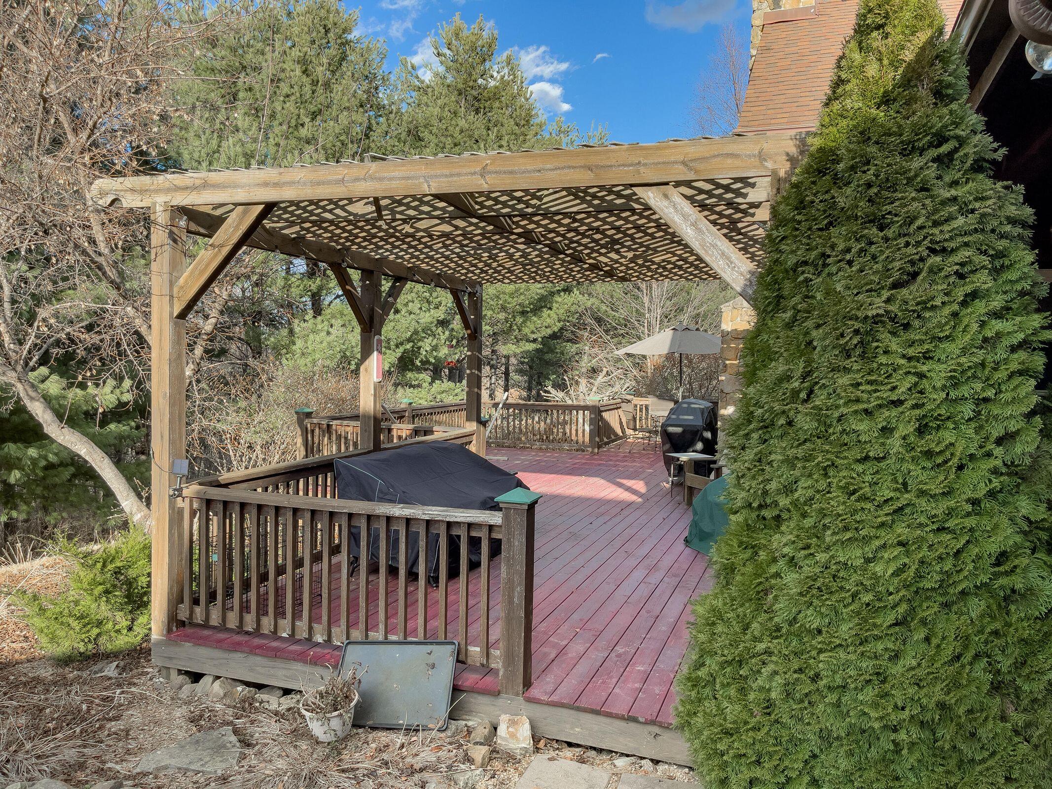 80 Good View Drive Raphine, VA 24472 - Photo 47 of 59 a view of a roof deck with wooden fence and floor