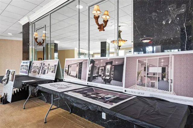 a living room with furniture and window