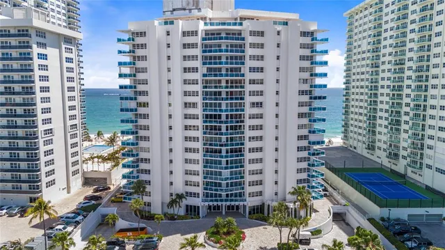 a view of a city with tall buildings