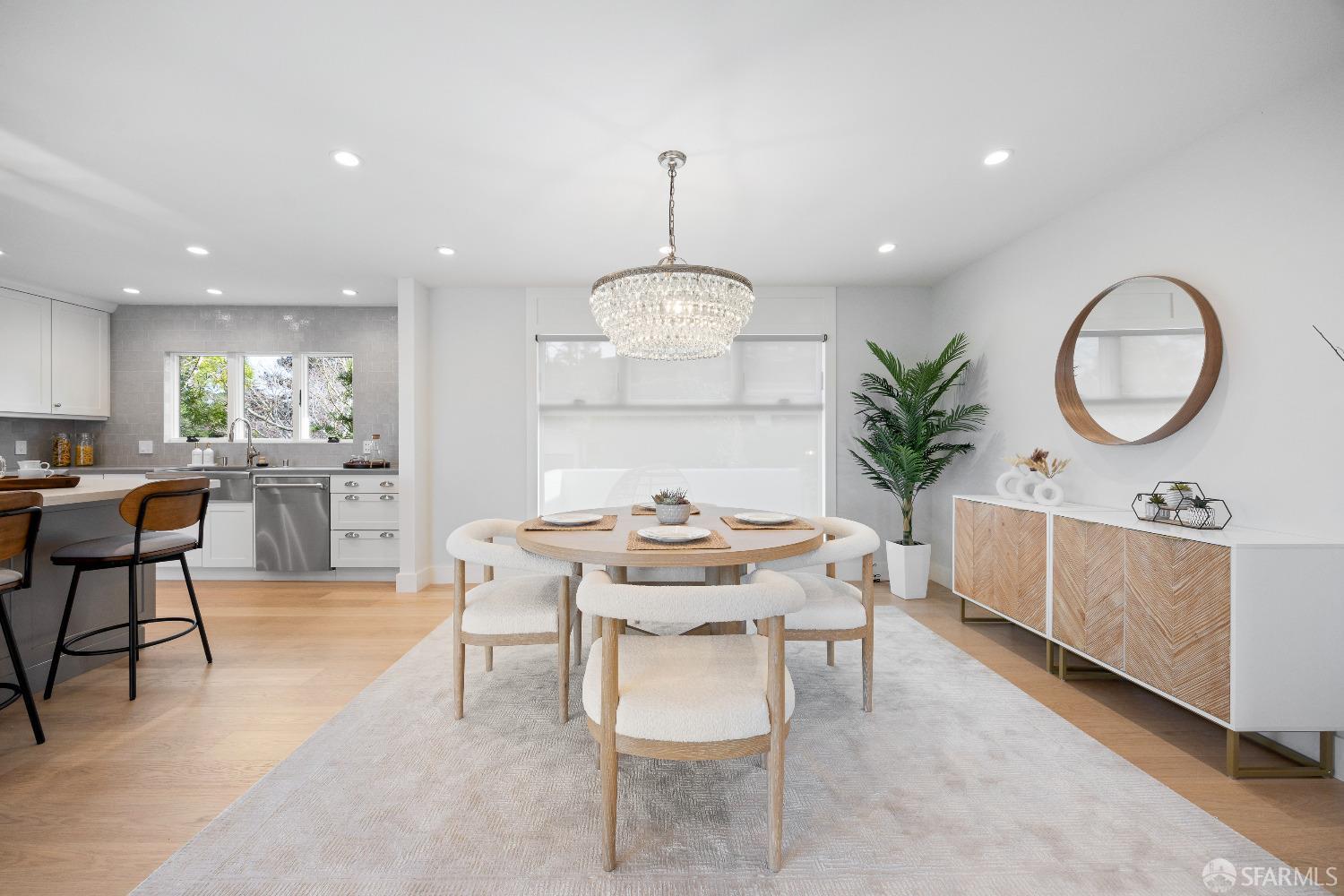 1270 Roble Road Millbrae, CA 94030 - Photo 23 of 61 a dining room with furniture and wooden floor