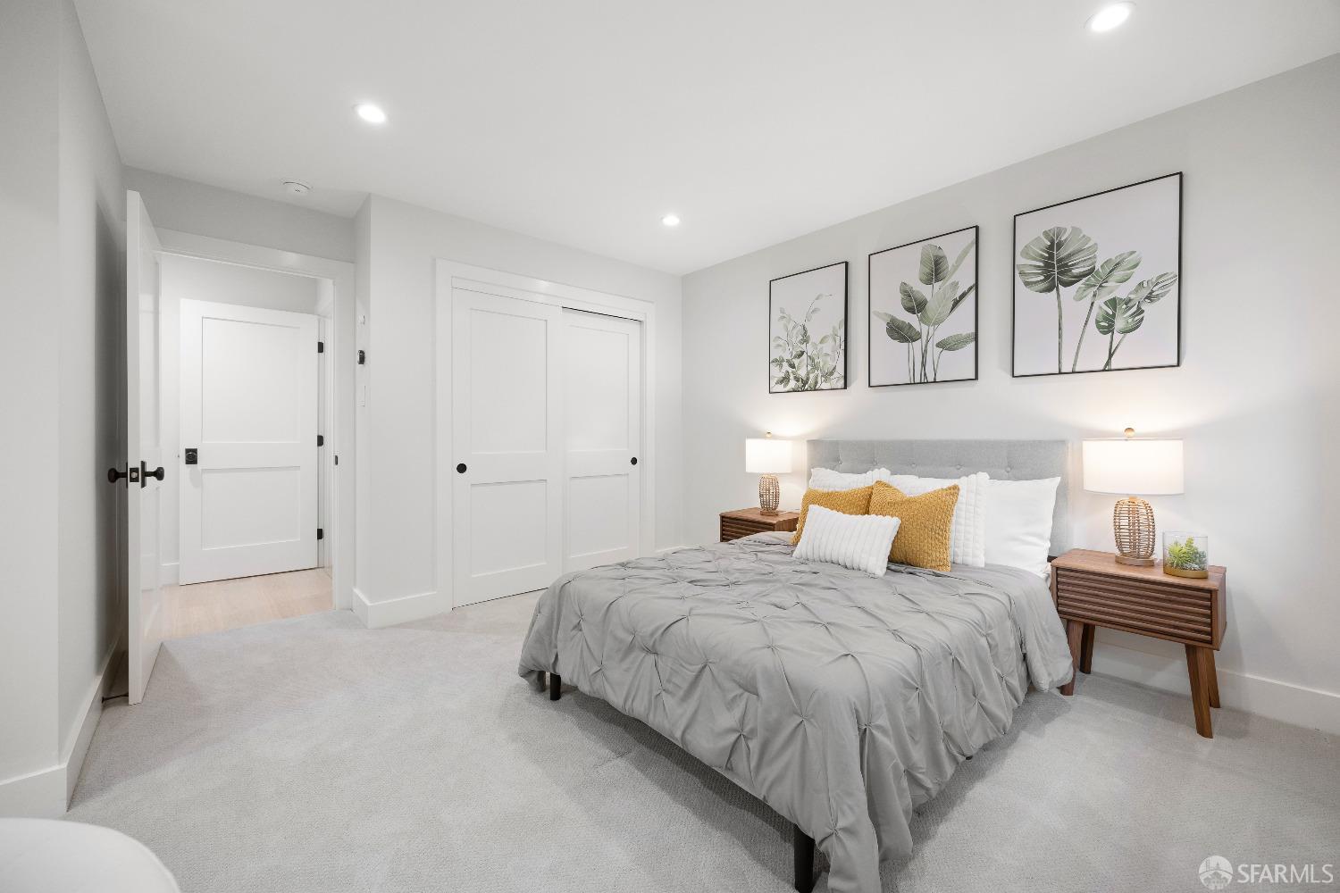 1270 Roble Road Millbrae, CA 94030 - Photo 31 of 61 a bedroom with a bed and a painting on the wall