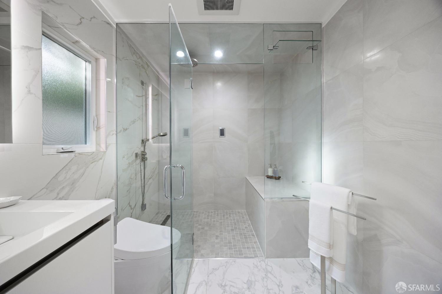 1270 Roble Road Millbrae, CA 94030 - Photo 46 of 61 a bathroom with a sink a toilet and shower