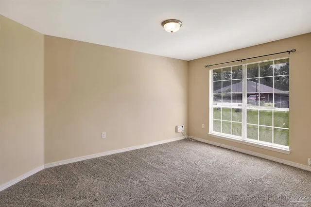 an empty room with a window