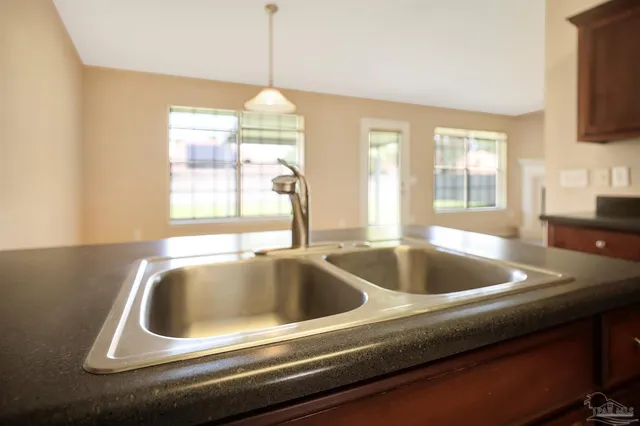 a view of a kitchen counter top space
