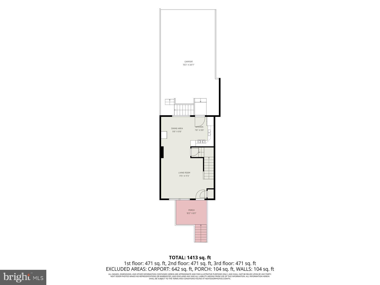 127 Bladen Road Baltimore, MD 21221 - Photo 26 of 31 Main floor with SQFT