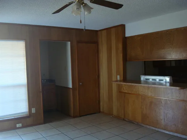 a storage room with an empty space