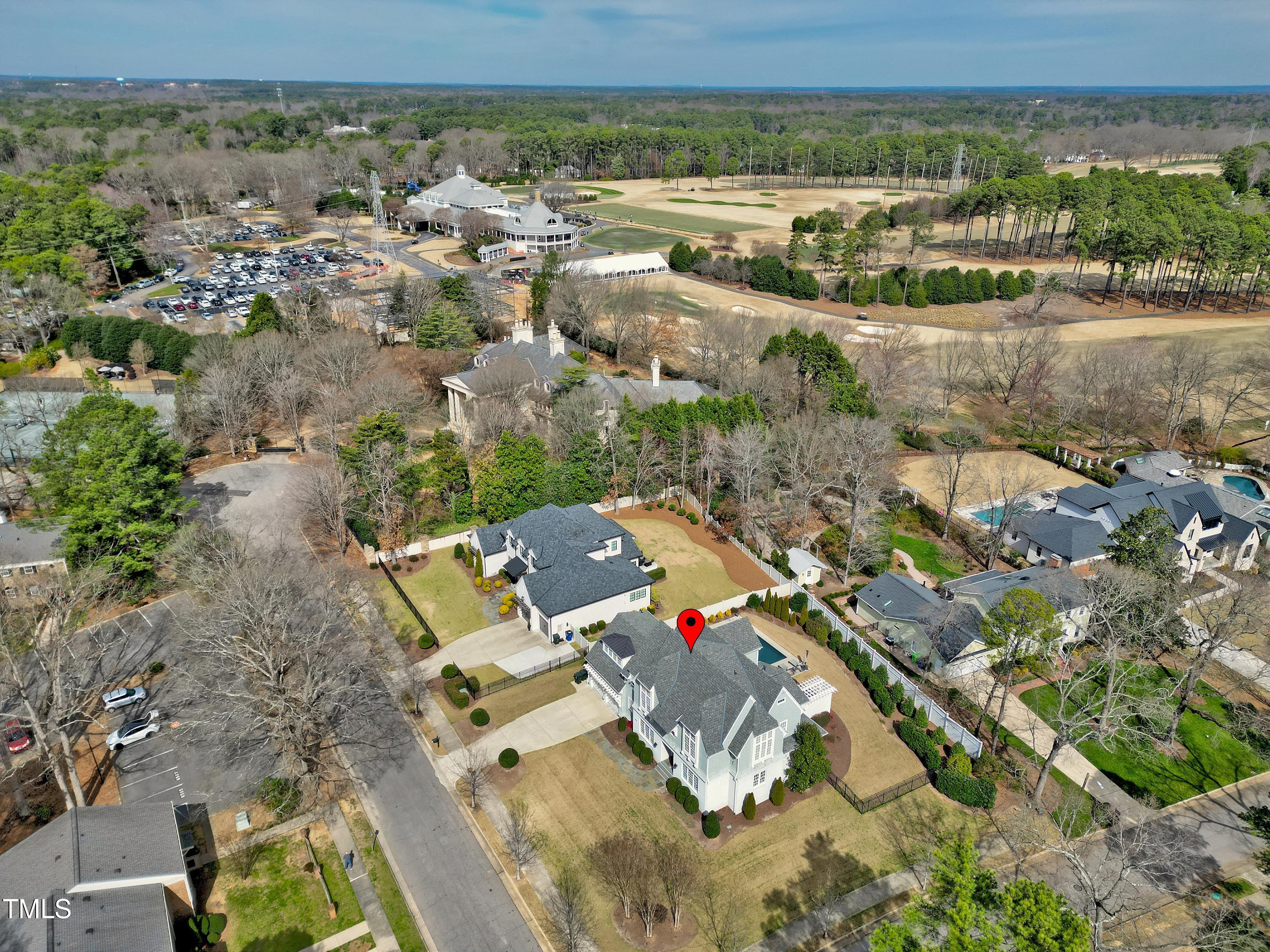 6502 New Market Way Raleigh, NC 27615 - Photo 48 of 54 an aerial view of a house with a yard